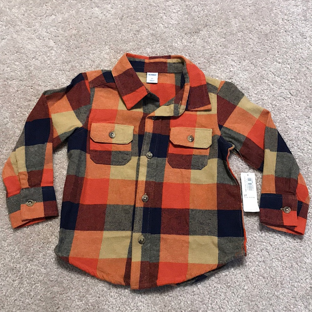 Old Navy toddler boy’s plaid flannel shirt